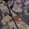 金襴生地(金らん) 波しぶき(黒/青) 10cm単位 切り売り七五三袴生地 小物製作 波模様和柄布地 古典柄西陣織 和風衣装