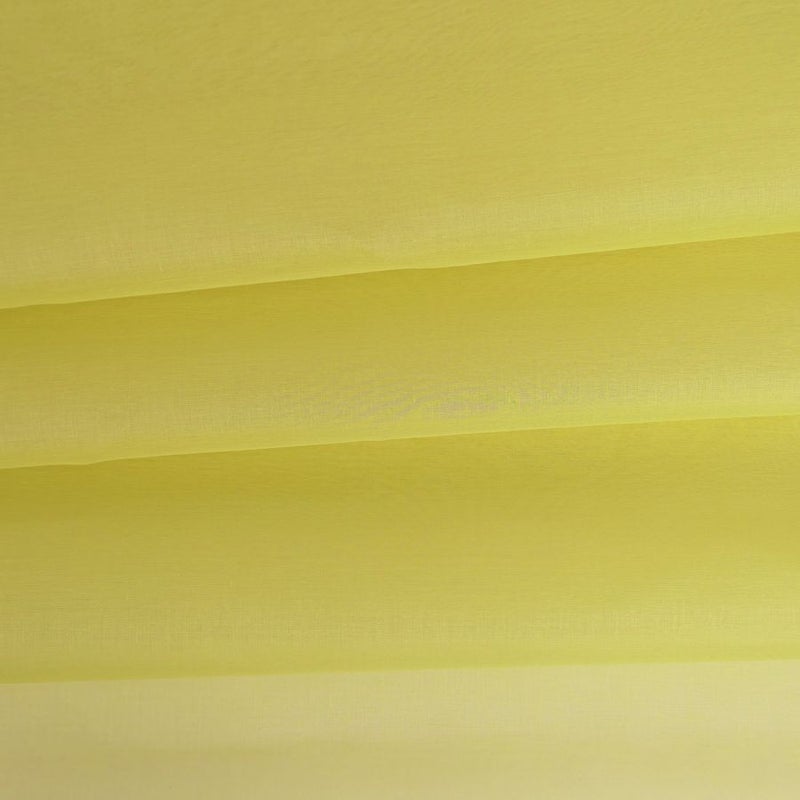 コットンオーガンジー生地・無地(ライトマスタード) 10cm単位 切り売り 薄手ブラウス地 つまみ細工向き木綿薄地 黄色 からし色 辛子色