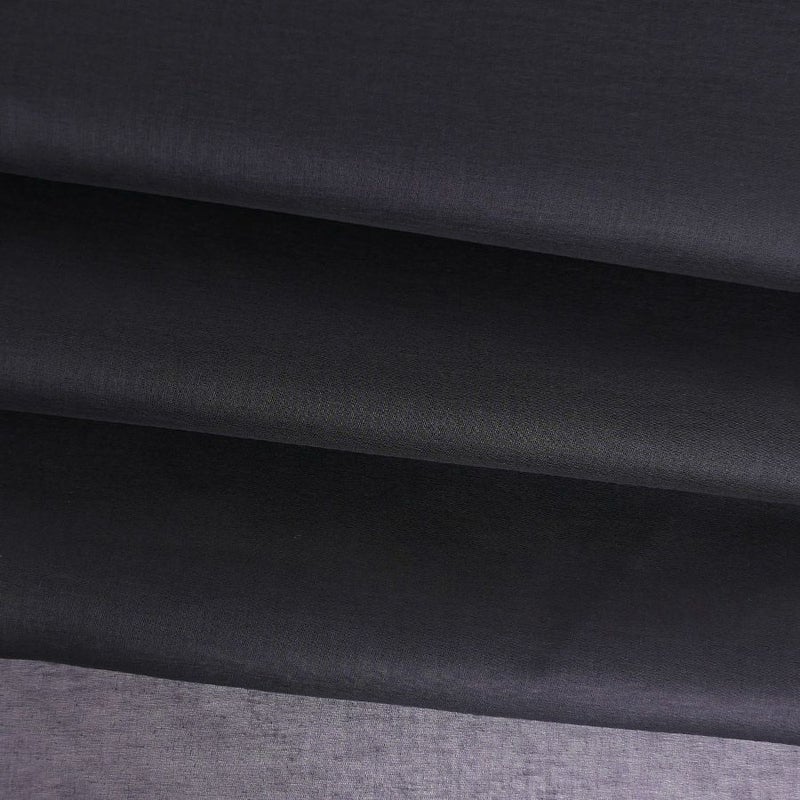 コットンオーガンジー生地・無地(黒) 10cm単位 切り売り 木綿シースルーブラック 透ける布地 薄地薄手もめん ブラウス地