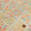 一越ちりめん生地 春秋模様(淡いクリーム色) 10cm単位 切り売り つまみ細工くすみカラー縮緬 チリメン ひとこし薄手布地