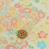 一越ちりめん生地 春秋模様(淡いクリーム色) 10cm単位 切り売り つまみ細工くすみカラー縮緬 チリメン ひとこし薄手布地