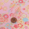 一越ちりめん生地 春秋模様(パステルピンク) 10cm単位 切り売り つまみ細工布地くすみピンク ひとこしちりめん 縮緬細工 手芸用