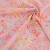 一越ちりめん生地 春秋模様(パステルピンク) 10cm単位 切り売り つまみ細工布地くすみピンク ひとこしちりめん 縮緬細工 手芸用