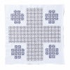  刺し子キット 花ふきん Textile Lab・Pray 祈り (白) オリムパス製絲刺子キット AYUFISH int. 一目刺し/ひとめざし