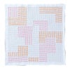  刺し子キット 花ふきん Textile Lab・Block ブロック (白) オリムパス製絲刺子 AYUFISH int.デザイン 初心者中級者向き