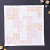  刺し子キット 花ふきん Textile Lab・Block ブロック (白) オリムパス製絲刺子 AYUFISH int.デザイン 初心者中級者向き