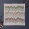 刺し子キット 花ふきん Textile Lab・Peaks 山脈 (セージ) オリムパス製絲刺子 AYUFISH int.デザイン くぐり刺し技法