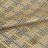 金襴生地(金らん) かわりさやがた(ゴールドベージュ) 10cm単位 切り売り さや型模様 紗綾型文様 袴生地 金色 かっこいい西陣織 サヤ型