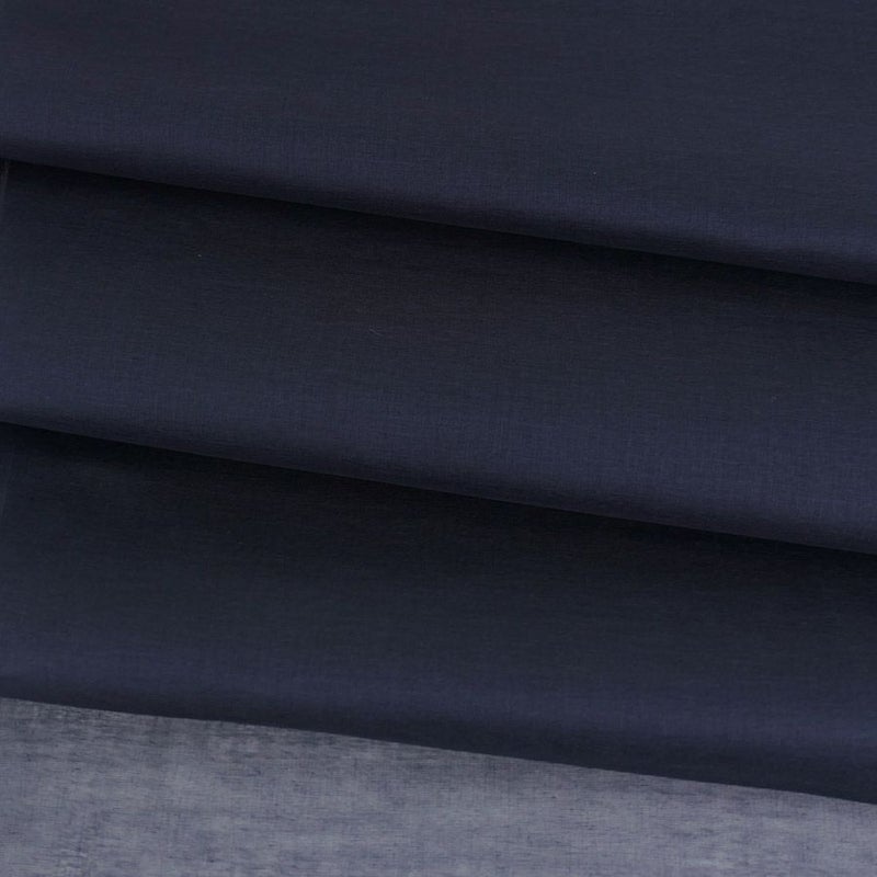 コットンオーガンジー生地・無地(濃紺) 10cm単位 切り売り つまみ細工向き木綿布地薄地 エジプト綿80裏張地ベルオーガン