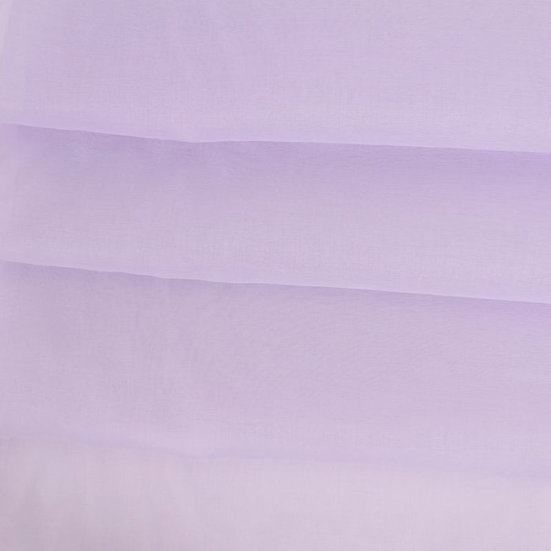 コットンオーガンジー生地・無地(ペールラベンダー) 10cm単位 切り売り つまみ細工向き木綿布地薄地 エジプト綿80裏張地ベルオーガン