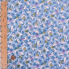 ちりめん生地・うさぎと桜(水色) 10cm単位 切り売り レーヨンちりめん生地 ウサギ柄縮緬 兎兔さくら 可愛いチリメン