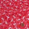 ちりめん生地・うさぎと桜(赤) 10cm単位 切り売り レーヨンちりめん生地 ウサギ柄縮緬 兎兔さくら 可愛いチリメン