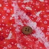ちりめん生地・うさぎと桜(赤) 10cm単位 切り売り レーヨンちりめん生地 ウサギ柄縮緬 兎兔さくら 可愛いチリメン