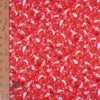 ちりめん生地・うさぎと桜(赤) 10cm単位 切り売り レーヨンちりめん生地 ウサギ柄縮緬 兎兔さくら 可愛いチリメン