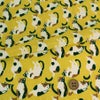 ちりめん生地・みけねこ(刈安/かりやす) 10cm単位 切り売り ねこ柄縮緬布地 三毛猫柄 ミケネコ模様 黄色イエロー チリメン