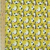 ちりめん生地・みけねこ(刈安/かりやす) 10cm単位 切り売り ねこ柄縮緬布地 三毛猫柄 ミケネコ模様 黄色イエロー チリメン