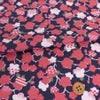和柄コットン生地 模様の枝梅(紺色) 10cm単位 切り売り 和風柄シーチング 和調木綿甚平生地 和モダン コッカ梅柄布地