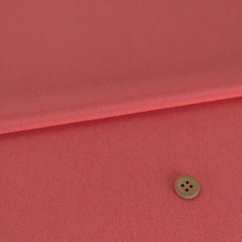 つまみ細工用カット済み生地・小シボ(一越)ちりめん(洗朱/あらいしゅ) 3cm角 裁断済みひとこし縮緬30ミリ角 濃いコーラルピンク サーモン