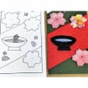 ちりめん手芸キット 風物短冊 4月 花見の宴蝶の舞 お花見風景タペストリー手作りセット 春の和風クラフト簡単押絵