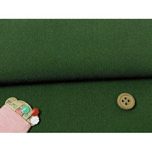 つまみ細工　縁取り　緑　抹茶 つまみ細工用カット済み生地・一越ちりめん(濃い抹茶色) 3cm角 20枚