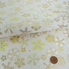 金襴生地(金らん) 花の結晶(白) 10cm単位 切り売り きんらん京都西陣織物 白地 桜柄 モダン花柄 雛人形衣装生地