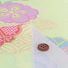 着物用洗える生地 七宝雲に梅桜(クリーム色) 10cm単位 切り売り 七五三着物 3歳女の子 7才きもの 初節句女子衣装布地 黄色系 クリームイエロー 梅柄 桜柄ポリエステ