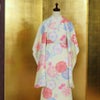 着物用洗える生地 七宝雲に梅桜(クリーム色) 1反売り(約12m) 七五三着物 3才女の子 7歳きもの 初節句衣装女子布地 クリームイエロー 黄色系 梅柄 桜柄ポリエステル友禅