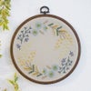 フランス刺しゅうキット GARDEN PARTY ミモザのリース(フープ付) 初心者中級者向け ボタニカルのリース 刺繍キット オリムパス