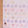 金襴生地(金らん) ねこ型に伝統柄(白) 10cm単位 切り売り[M便 1/30] ネコ柄生地和風 可愛い猫柄和柄布地 西陣織物 かわいいねこ模様