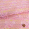 金襴生地(金らん) 破れ亀甲につる花(ピンク) 10cm単位 切り売り 西陣織きんらん 古典柄 伝統柄 明るい色の和柄 織物 亀甲文様