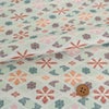 金襴生地(金らん) 変わりたすき格子に花紋(淡緑色) 10cm単位 切り売り 襷格子文様 西陣織きんらん 薄緑色 伝統柄 古典柄 斜め格子模様