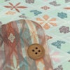 金襴生地(金らん) 変わりたすき格子に花紋(淡緑色) 10cm単位 切り売り 襷格子文様 西陣織きんらん 薄緑色 伝統柄 古典柄 斜め格子模様