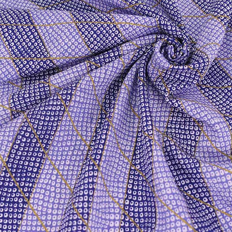 ちりめん生地 二色しぼり(青紫) 10cm単位 切り売り 鹿の子絞り柄 かのこ模様 かの子柄 ブルー 縮緬細工用 手芸向き