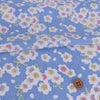 ちりめん生地 白桜(ブルー) 10cm単位 切り売り ちりめん細工向き鬼縮緬 オニチリメン 手芸用 ブルー地桜柄