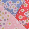 ちりめん生地 白桜(ブルー) 10cm単位 切り売り ちりめん細工向き鬼縮緬 オニチリメン 手芸用 ブルー地桜柄
