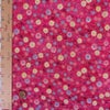 ちりめん生地 露芝に小菊(紅桃色) 10cm単位 切り売り ちりめん細工レーヨンチリメン布地 手芸用縮緬 小菊模様 紅色