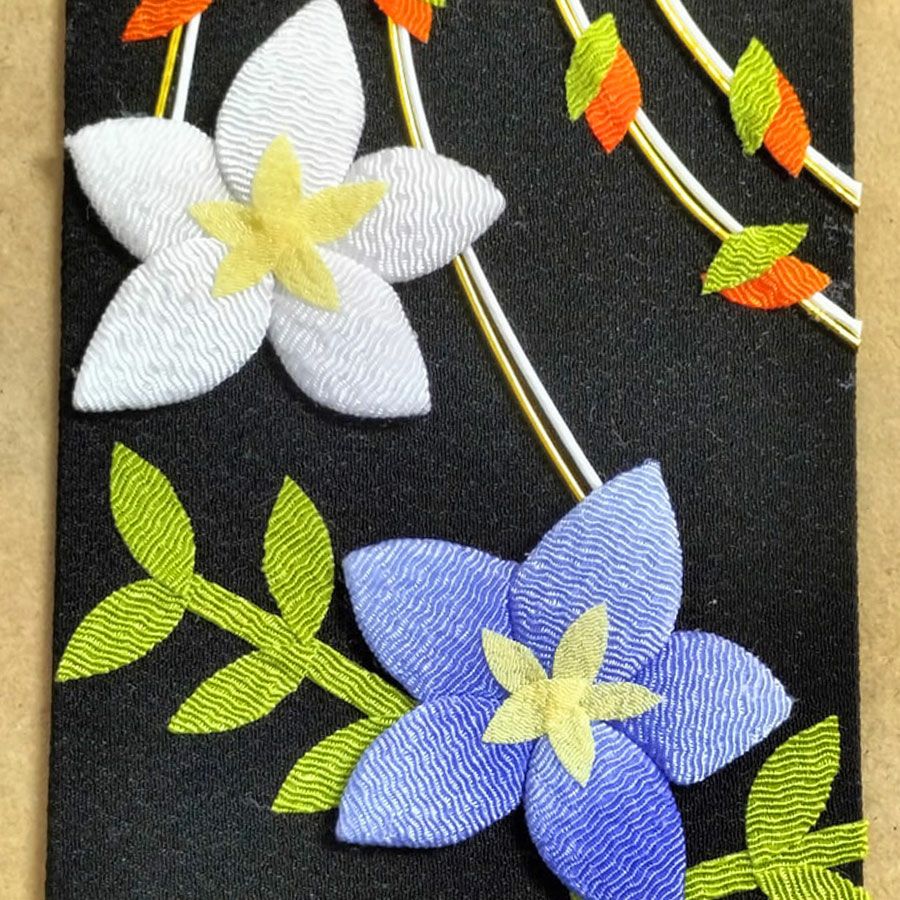 ちりめん手芸キット もてなしの花 9月 キキヨウ(桔梗) |生地 和柄/和布