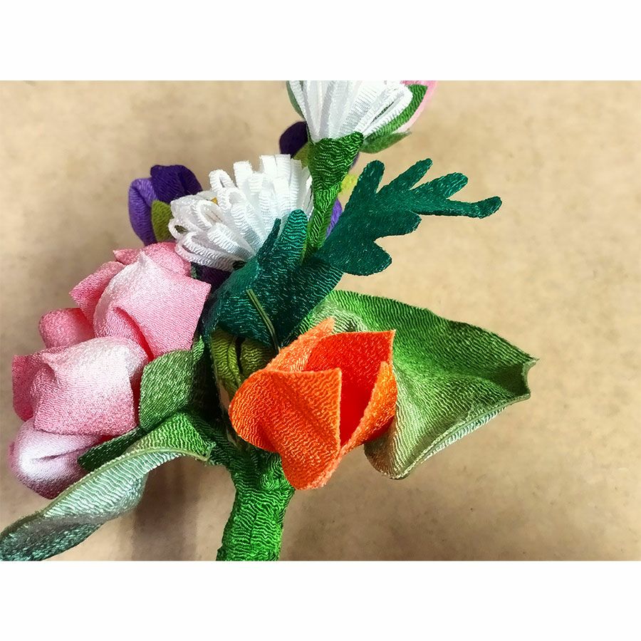 ちりめん細工キット お供え花 |生地 和柄/和布/ちりめん手芸通販布がたり