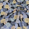 ポリちりめん生地 菊花のいろどり(濃紺) 