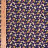 ちりめん生地 鳥と小花(紺色) 10cm単位 切り売り 手芸用レーヨン縮緬 和モダン柄チリメン 小鳥柄のかわいい布地