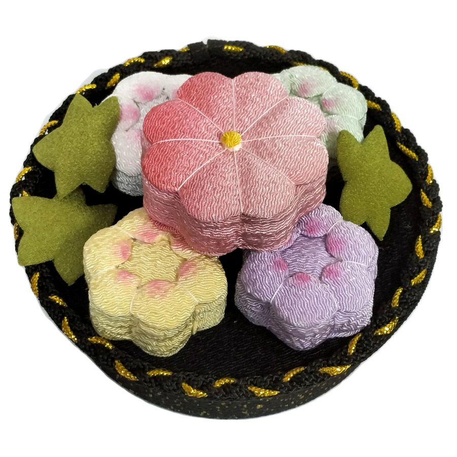 ちりめん細工キット お供え菓子 |生地 和柄/和布/ちりめん手芸通販布がたり