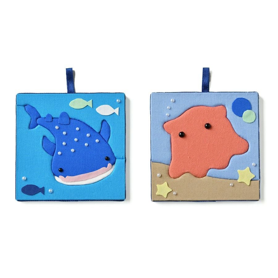 かんたんキット ちびパネ 海の生き物 |生地 和柄/和布/ちりめん手芸