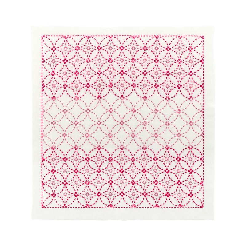 刺し子キット 花ふきん「和-Nagomi」七宝つなぎ