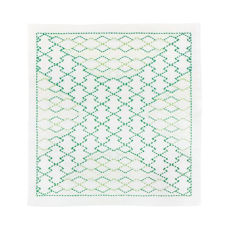 刺し子キット 花ふきん「和-Nagomi」松皮菱