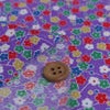 ちりめん生地 小花の宝箱(藤色) 10cm単位 切り売り