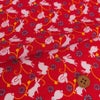 ちりめん生地 うさぎ日和(赤) 10cm単位 切り売り