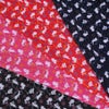 ちりめん生地 うさぎ日和(赤) 10cm単位 切り売り