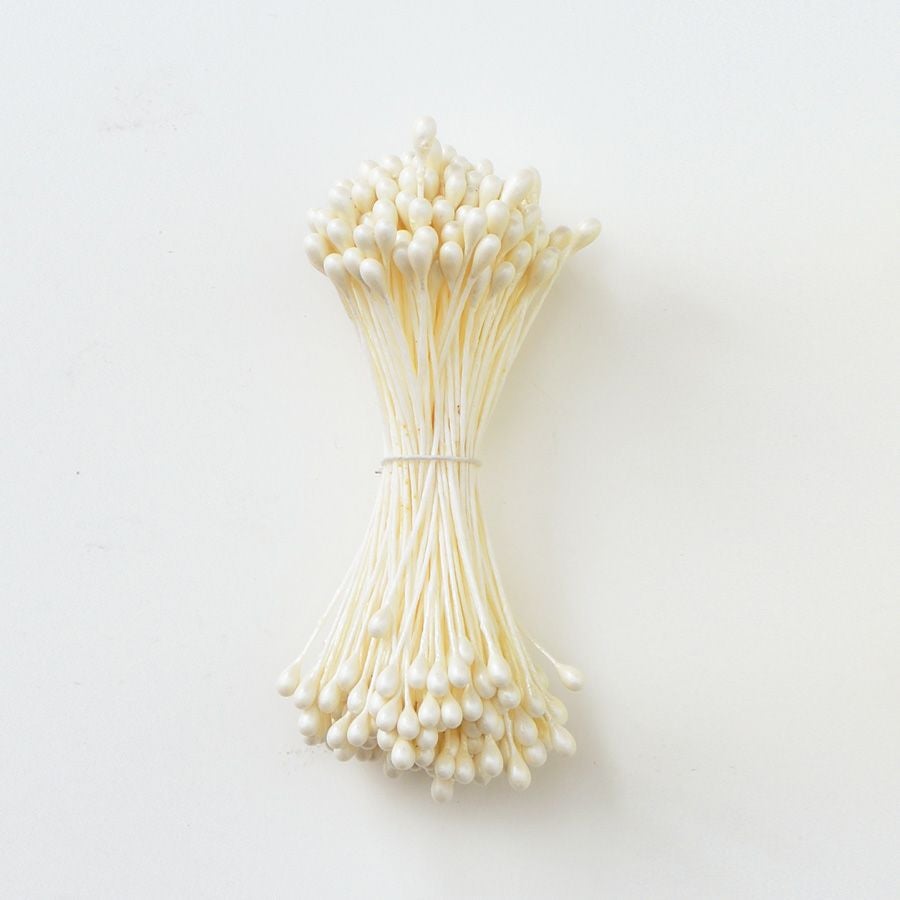 つまみ細工向きフラワーペップ・パールタイプ(白)
