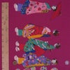 和風コットン生地・舞妓さんのおでかけ(赤紫)