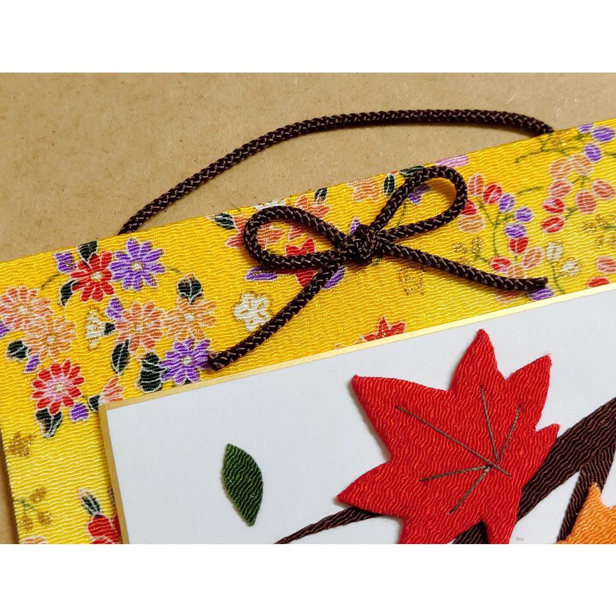 押し絵色紙細工キット なごみの花八景 紅葉 |生地 和柄/和布/ちりめん